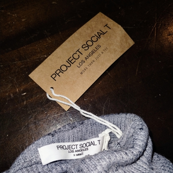 PROJECT SOCIAL T l Gray Marled Turtleneck l NWT l Sz XS & M - Picture 4 of 10